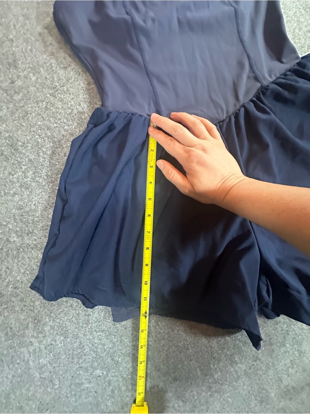 Blue Square-Neck Athletic Romper - Picture 7 of 10